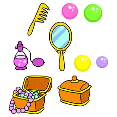 women's jewelry and ornaments. vector illustration