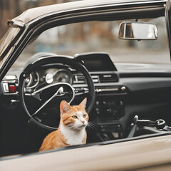 cat in car
