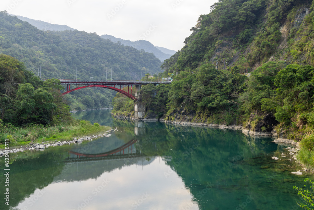 Wall mural Beautiful wulai landscape in Taiwan