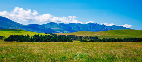 mountain range in Auvergne in France