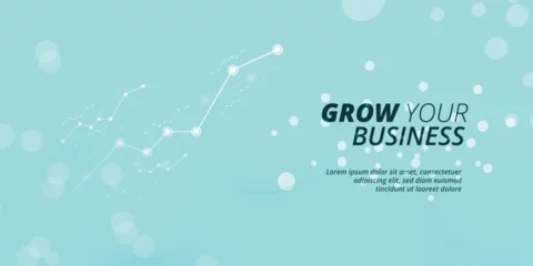 Fotobehang Business grow your business landing page new background banner or poster design © InkSplash