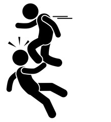 fighting illustrations, fighter icons, stick figures in BRAWL, STICK FIGURE ATTACKING