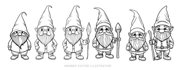 CUTE GNOME ILLUSTRATION CARTOON VECTOR CHRISTMAS FANTASY HOLIDAY CHARACTER
