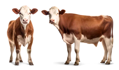 Foto op Canvas Hereford cattle isolated on transparent background, png © FP Creative Stock