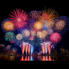 厳選された鮮やかな打ち上げ花火