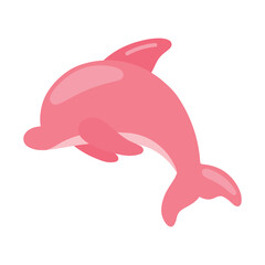 Dolphin Cartoon Fish Sea Animal Animated Clipart Faceless for Vector Illustration