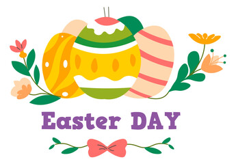 Easter day, spring holidays celebration and eggs