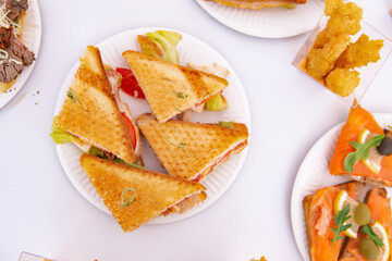 various snacks on the table