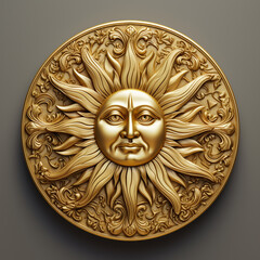 Ancient Roman sun gold coin