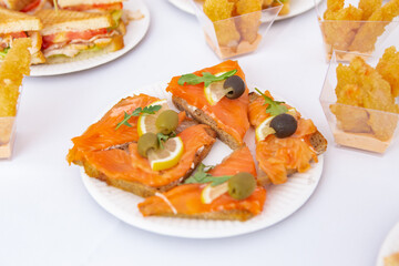 various snacks on the table