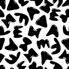 Fototapete Der Raum Muster  Modern bubble shapes seamles pattern for swiss minimal style design. Creative abstract style art background. Trendy texture design with basic shapes. Universal trendy geometric shapes.  © Valeriia Myronova
