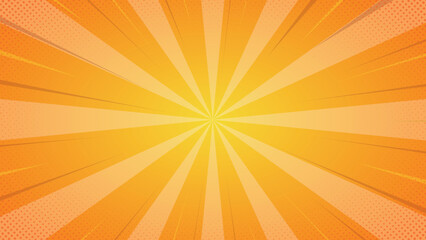 Obraz premium Orange Gradient Comics Style Background Vertical Template. Comic book style background, Classic pop-art style, Cartoon anime background ( 16:9 aspect ratio )