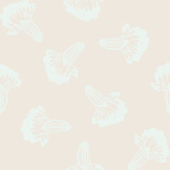Neutral Colour Botanical Floral Seamless Pattern Design