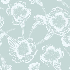 Pastels Botanical Floral Seamless Pattern Design