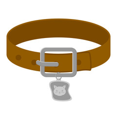 Necklace For Pet Cat Head Logo Medal Silver Basic Shape
