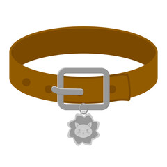 Necklace For Pet Cat Head Logo Medal Silver Basic Shape
