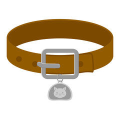 Necklace For Pet Cat Head Logo Medal Silver Basic Shape
