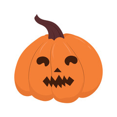 Vector scary pumpkin. Halloween illustration of a pumpkin.