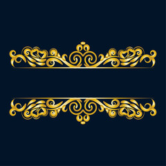 ornament vintage luxury frame wedding invitation card text box title border islamic