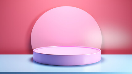 3d Pastel podium for your product. Generative AI.