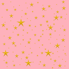 Golden stars on pink background - 629133549