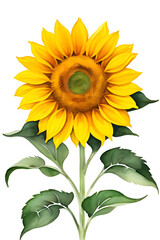 Fototapeta premium sunflower isolated on white png
