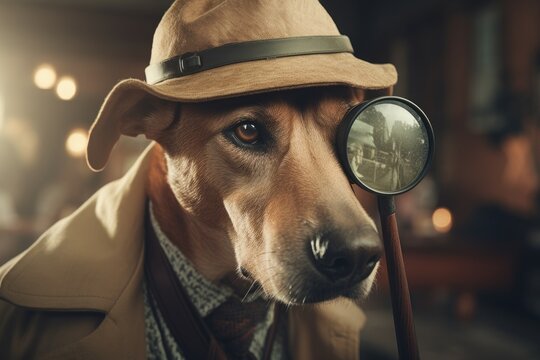 Dog detective. Generate Ai
