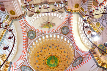 detail of the ceiling of the mosque Istanbul 
