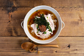 鶏梅出汁茶漬け