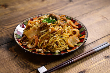 ちくわ入りキムチ焼そば