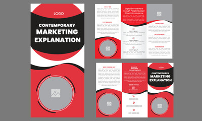 Clean brochure template with minimalist concept and modern style use for business proposal annual report