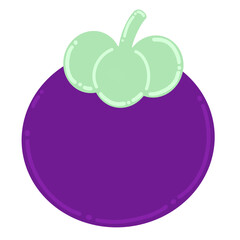 Mangosteen Cartoon illustration