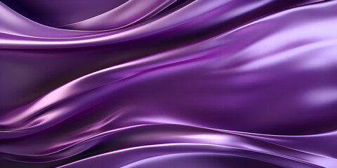 3d rendering Curve Silver Holographic Fluid Liquid Wallpaper. Purple Metal Color Swirl Gradient Mesh.  Violet Vivid Vibrant Smooth Surface. Blurred Water Multicolor Gradient Background Generative AI
