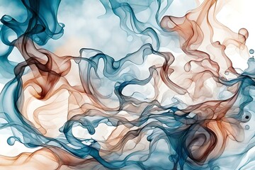 Ink smoke water abstract art background. Generative AI