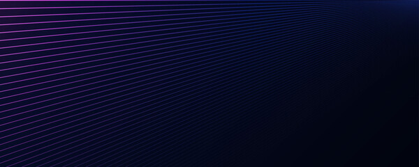 Abstract blue and purple digital dynamic lines diagonal dark background. Futuristic hi-technology concept. Vector illustration