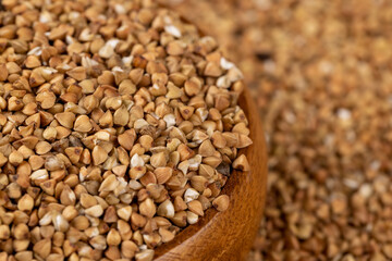 Poorly cleaned buckwheat groats for cooking porridge