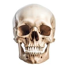 Fototapeta premium Skull isolated on transparent background. Digital illustration generative AI.