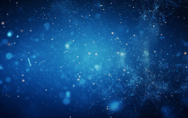 Abstract blue dust particles background