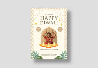 Happy Diwali Flyer Poster Layout
