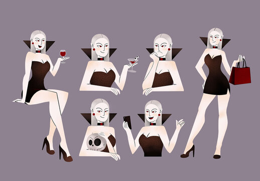 Lady Vampire Illustrations