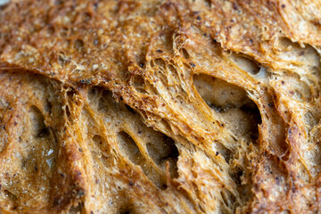 Dark wheat loaf of bread