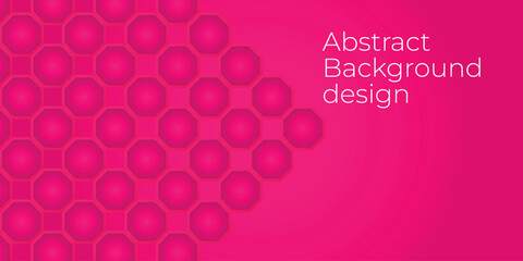 Abstract red-pink light background with octagon shapes pattern, unique and creative design.