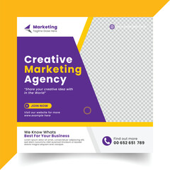 Digital marketing agency and corporate social media post template	