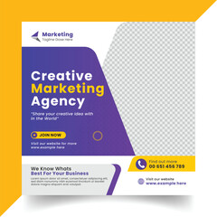 Digital marketing agency and corporate social media post template	