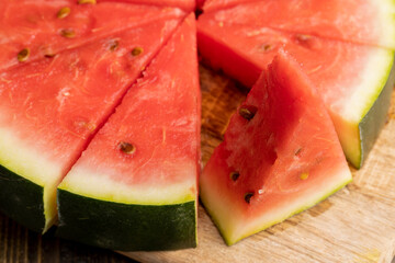 Ripe red watermelon for eating