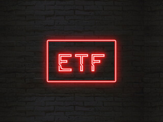 ETF (上場投資信託) のネオン文字