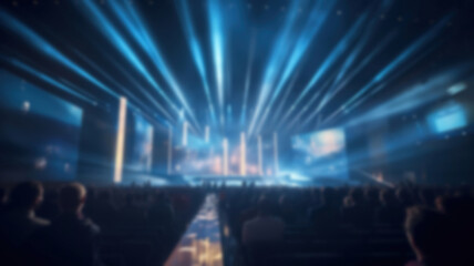 Obraz premium award ceremony shows people on stage during a blurry event