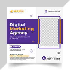 Digital marketing agency and corporate social media post template	