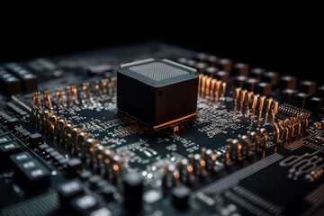 Fototapeta na wymiar Künstliche Intelligenz Computer Chip. 