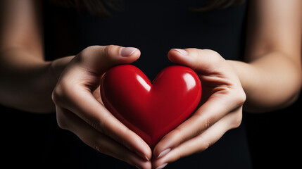 A pair of hands forming a heart symbol, advocating for love and respect in relationships 